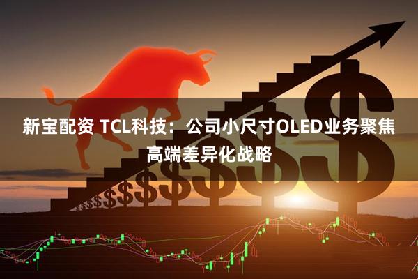 新宝配资 TCL科技：公司小尺寸OLED业务聚焦高端差异化战略